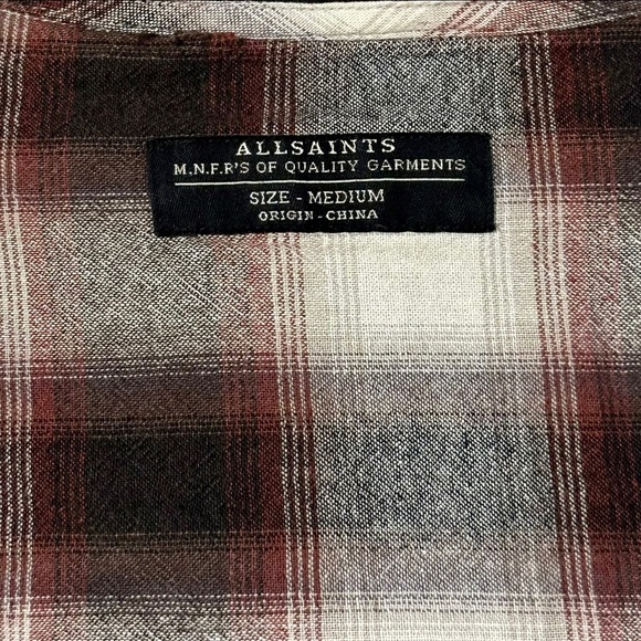 All Saints Western Flannel Size Medium - Picture 3 of 5